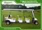 White Aluminum Trojan Battery Golf Cart 11 Seater / Mini Tour Bus