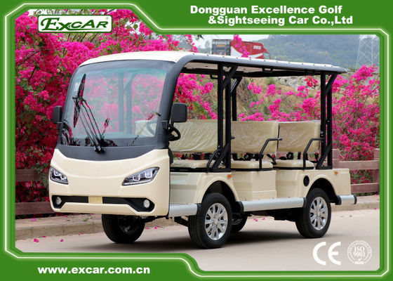 Durable 72V 7.5KM Electric Sightseeing Car With Storage Basket Climbing Capacity 25%